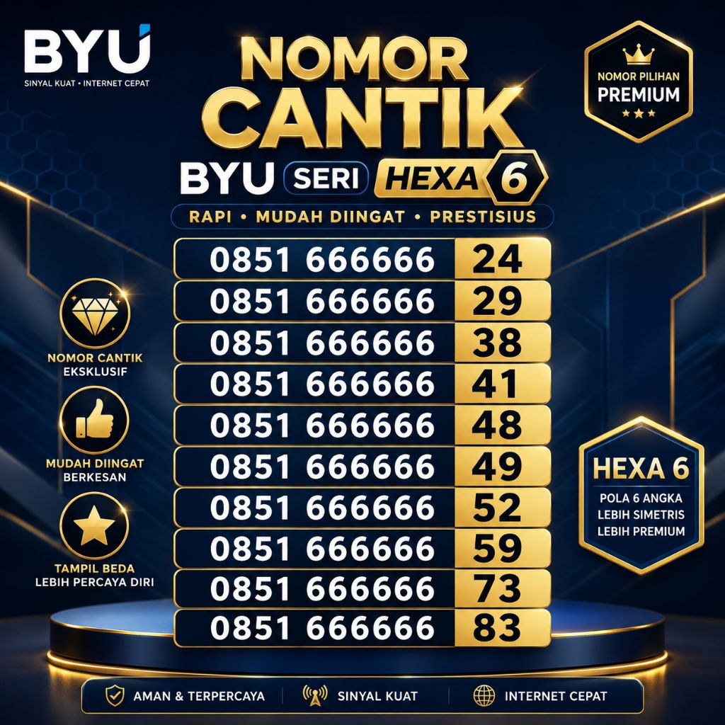 NOMOR CANTIK PERDANA BYU