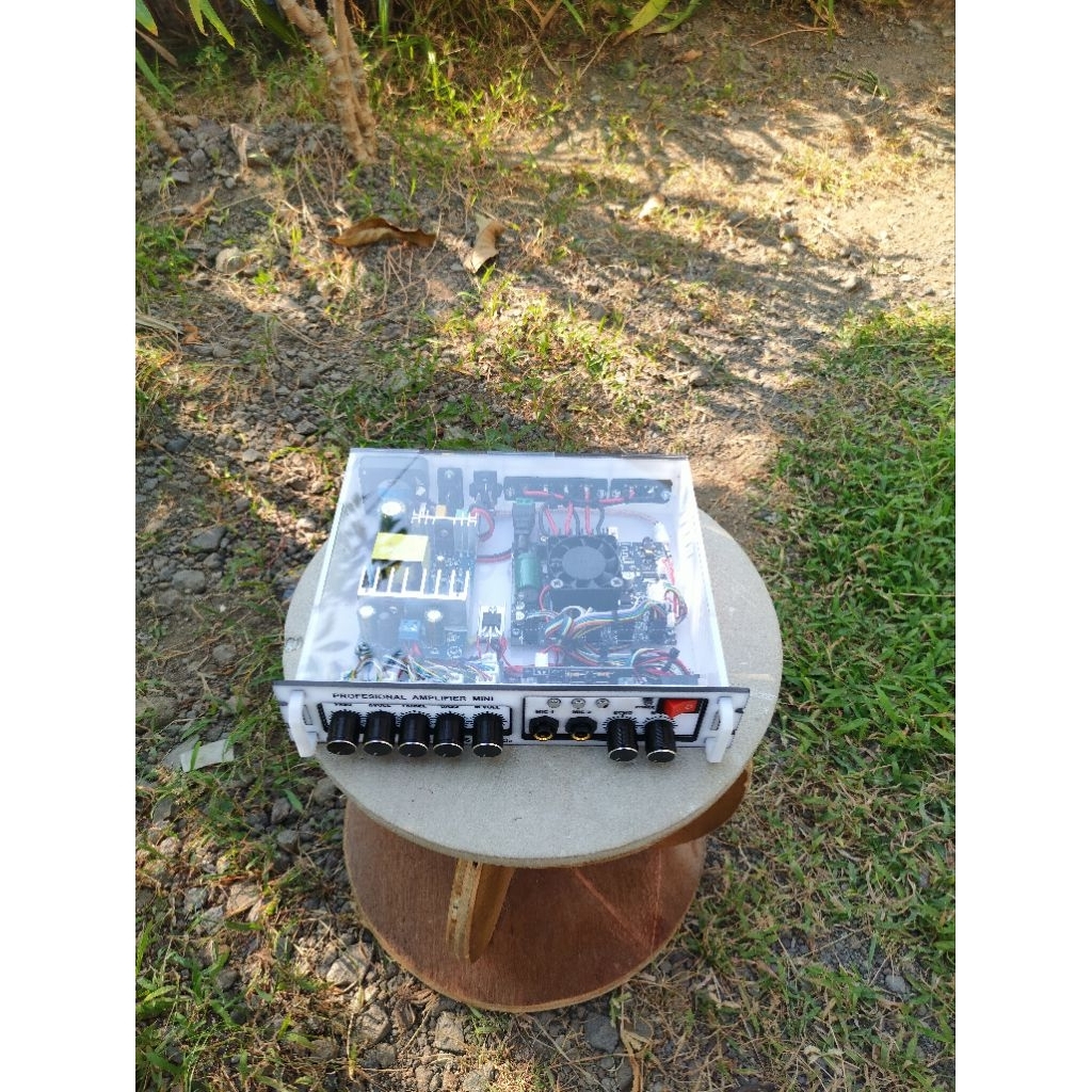 Amplifier mini 2.1 rumahan / amplifier karaoke 50watt x2 plus subwofer 100 watt