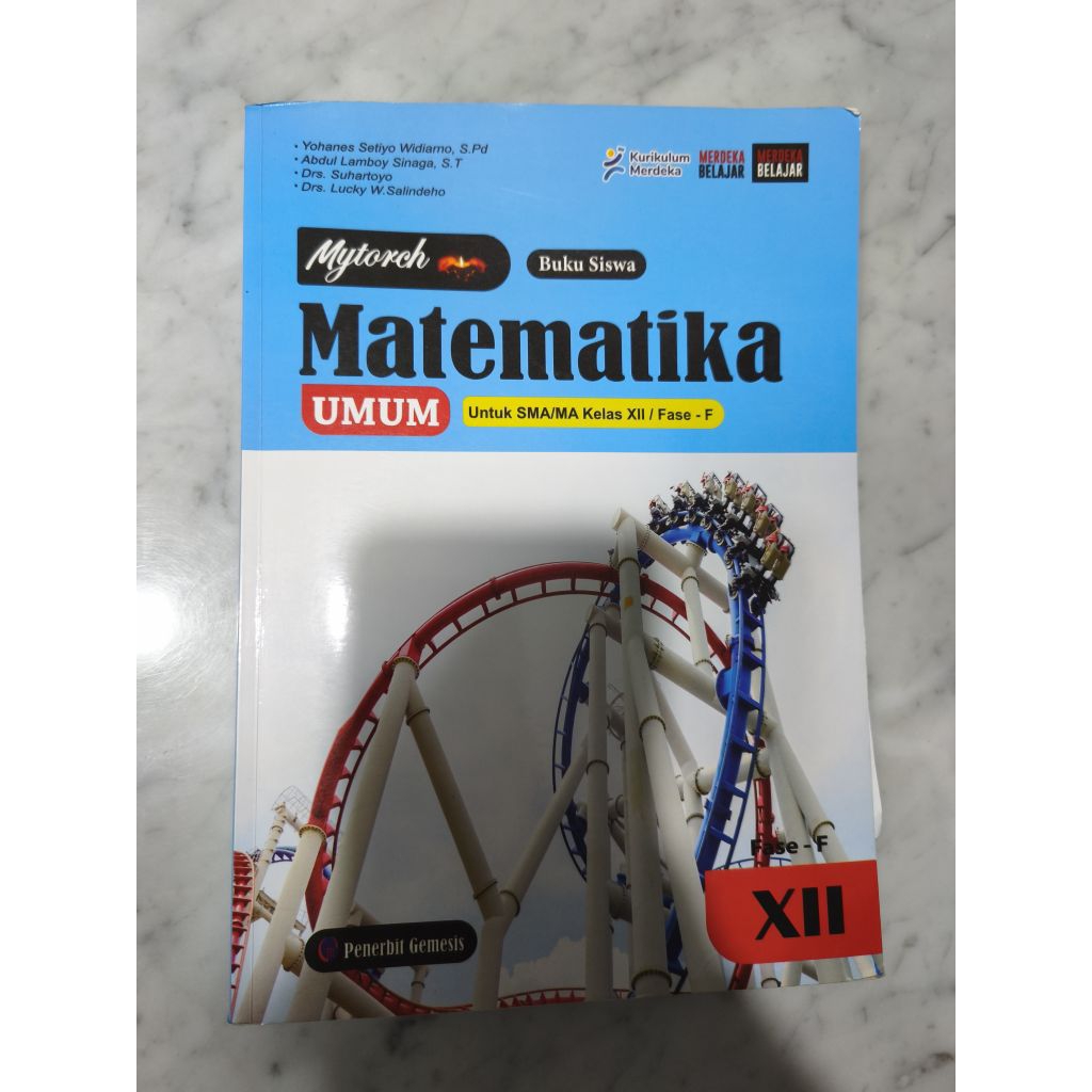 Buku Matematika kelas 12 Kurikulum Merdeka Gemesis