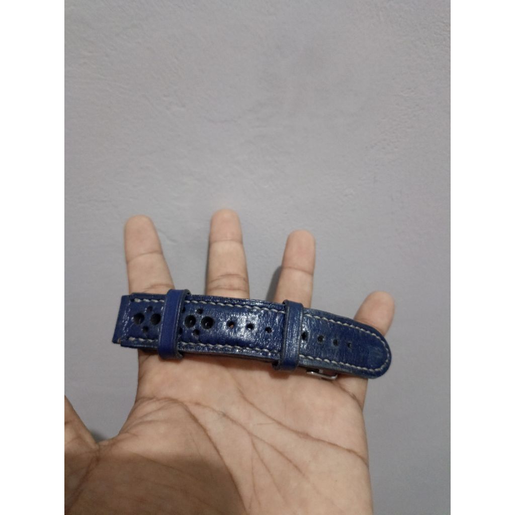 strap kulit asli navy 20mm