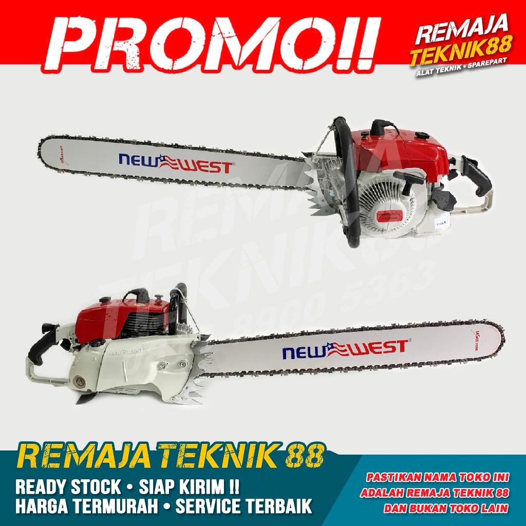 CHAINSAW NEW WEST 707 36 INCH / MESIN GERGAJI KAYU + BAR + RANTAI 36"