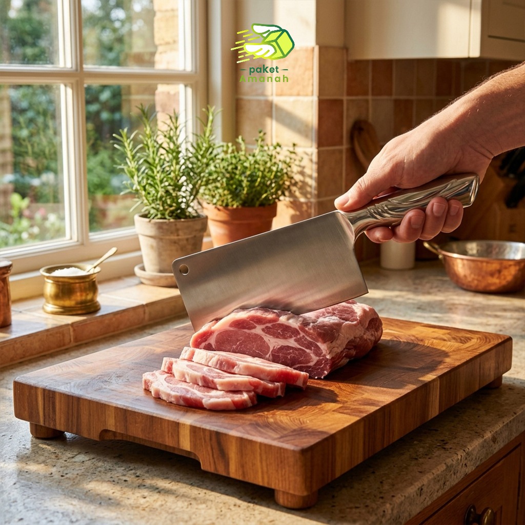 Golok Daging, Stainless Steel Chopper Knife, Golok Cincang Daging, Golok, Golok Dapur