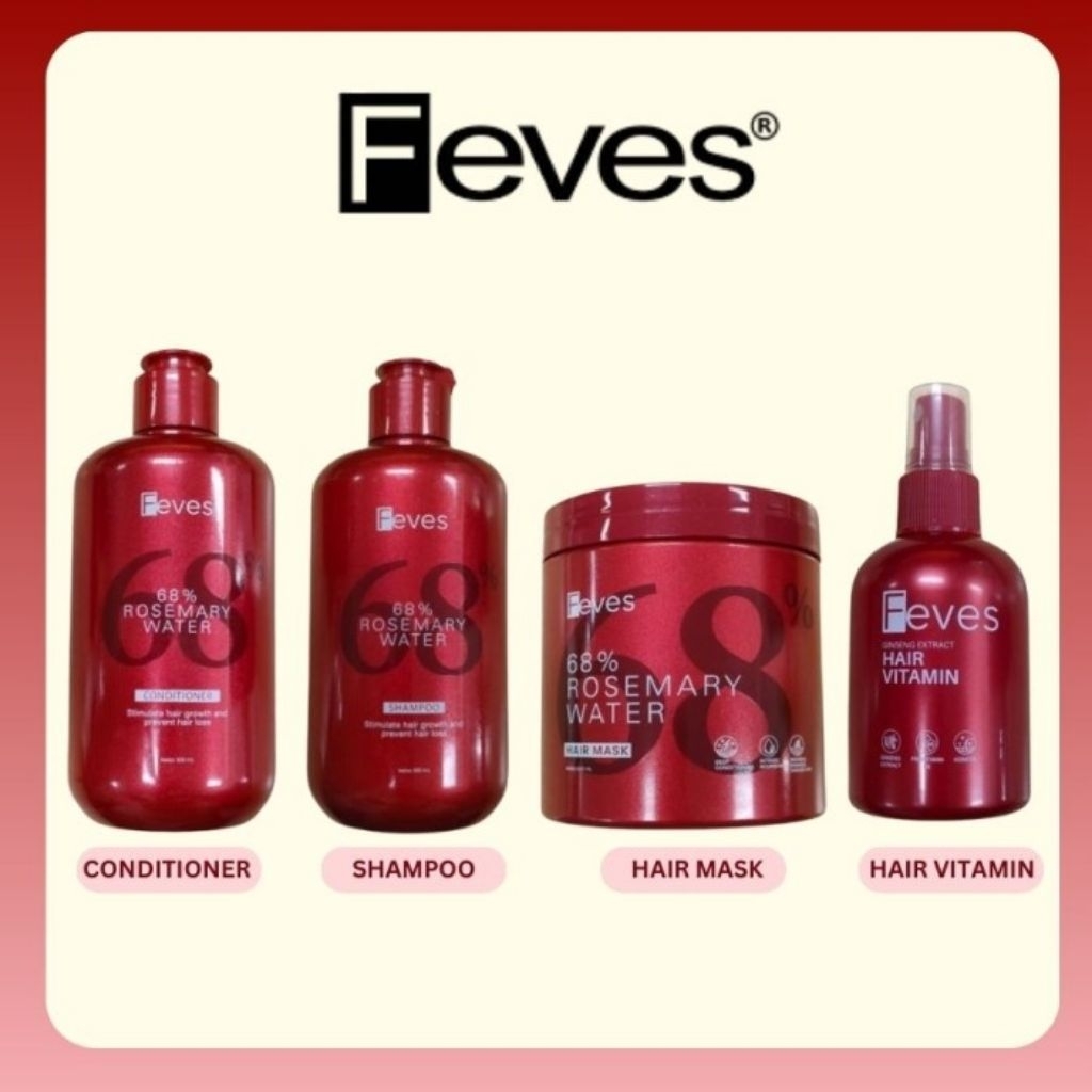 Feves Rosemary ( Perawatan Rambut ) Shampoo , Conditioner , Hair Vitamin , dan HairMask