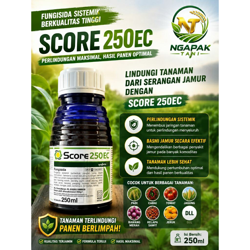 SCORE 250ML 250EC OBAT PENAMBAH ANAKAN PADI PENAMBAH BOBOT PADI OBAT PATAH LEHER