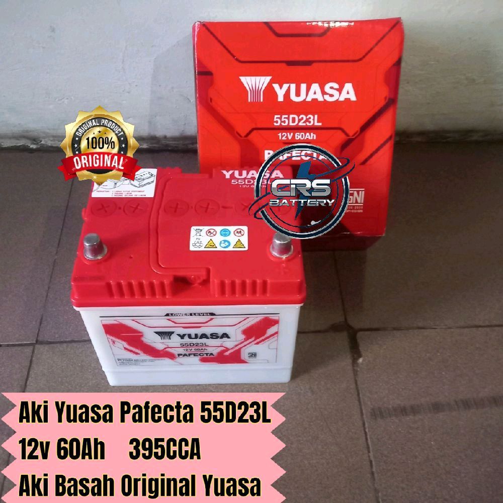 Aki Mobil Yuasa 55D23L Pafecta 12v 60Ah Accu Basah Original Yuasa