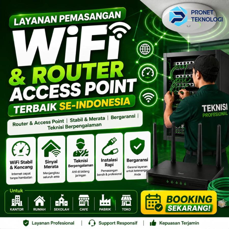 Layanan Pemasangan WiFi & Router Access Point Terbaik se Indonesia | Setting WiFi & Networking | Boo