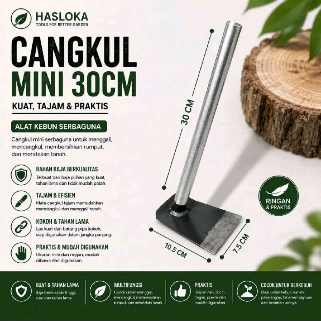 Kualitas Cangkul Mini Besi Full Tajam Cangkul garuk rumput Cangkul Kecil berkebun cangkul harga ekon