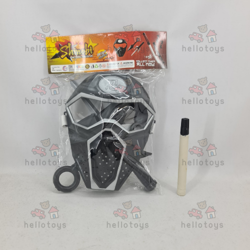 HELLOTOYS Topeng Anak Ninja Shinobu + Mainan Kunai Shuriken | Mainan Topeng Ninja dan Pisau Pedang N
