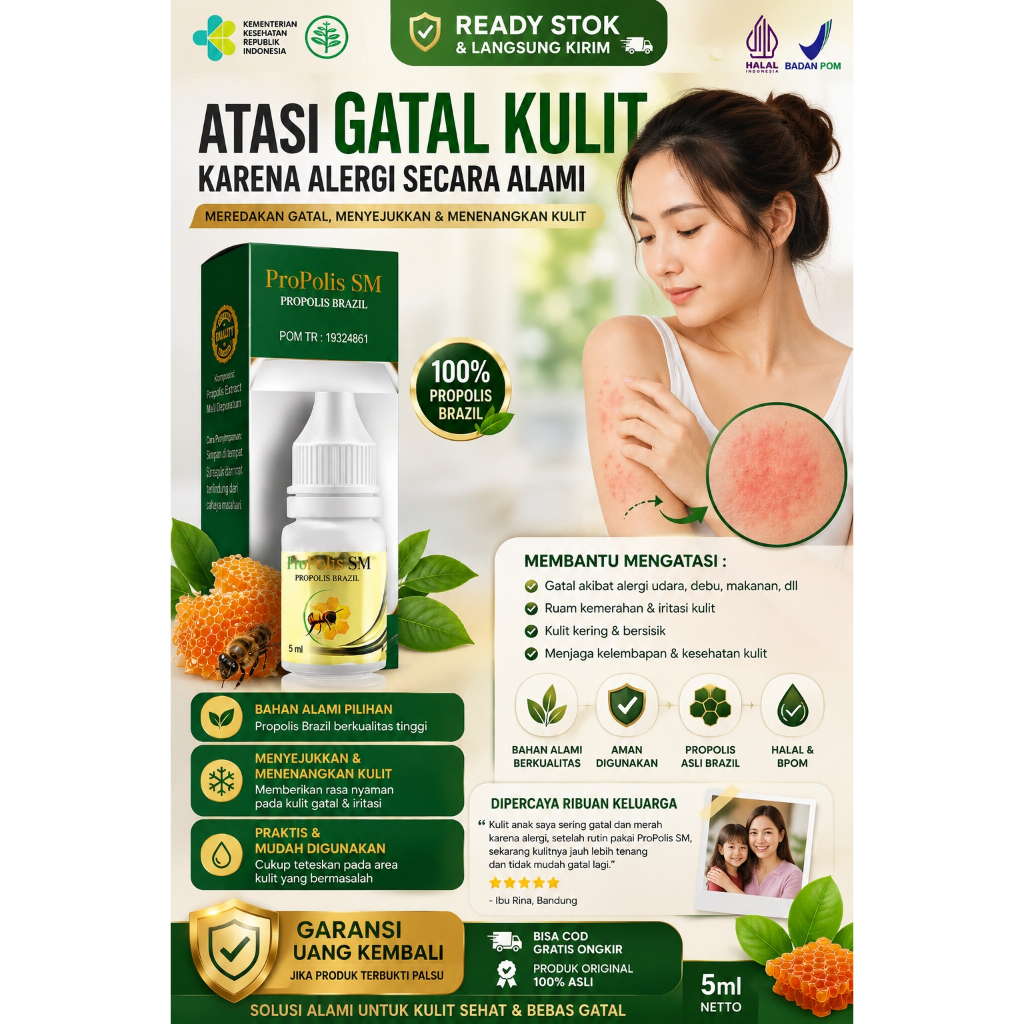 Obat Gatal Kulit Karena Alergi Semen, Obat Gatal Dermatitis Kontak, Gatal Atopik Seboroik, Obat Gata