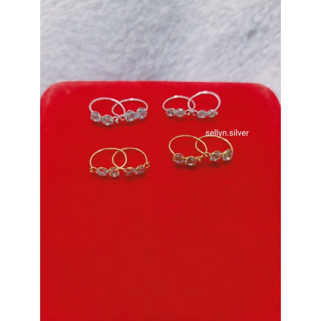 Anting Kenip Bayi/Anak Perak 925 Asli