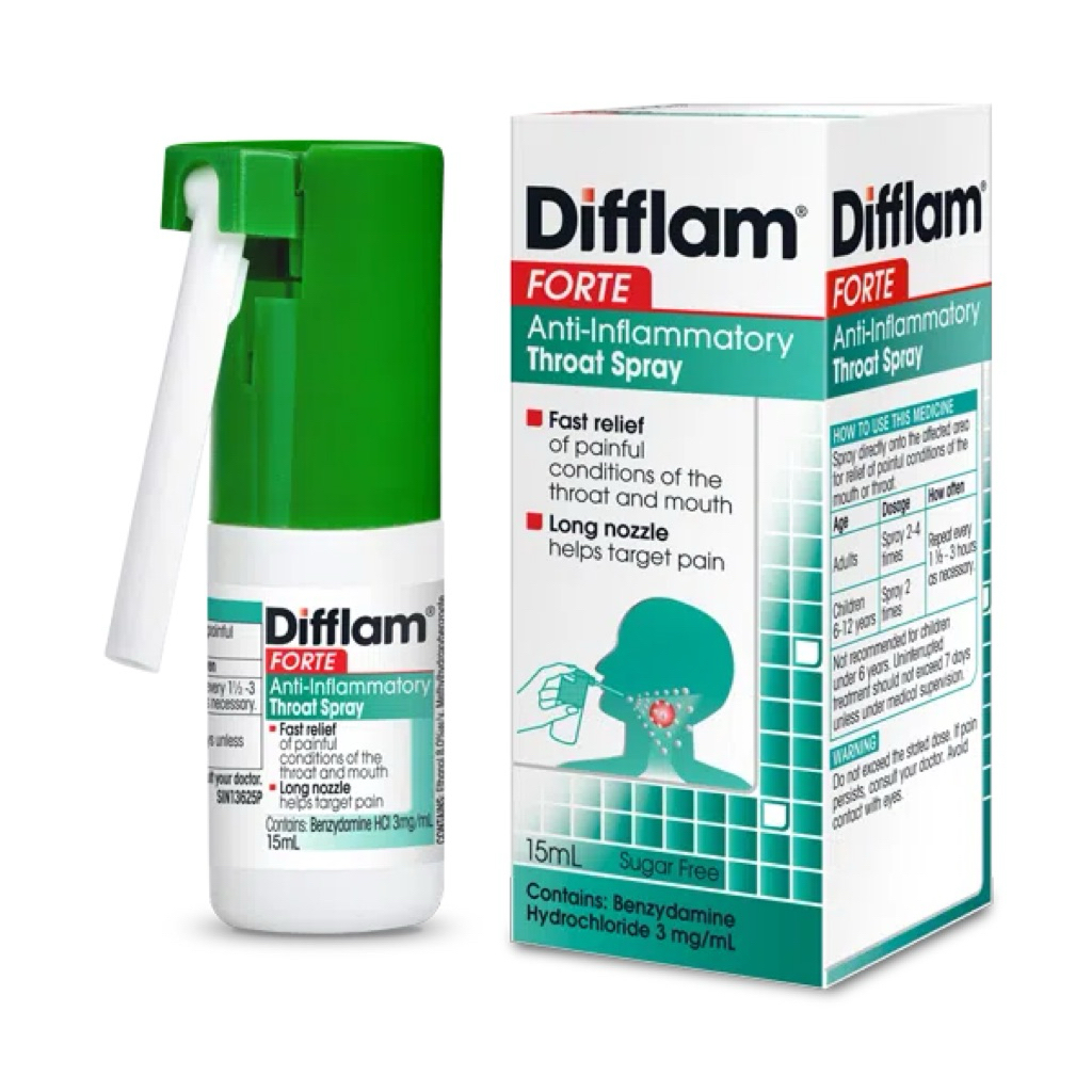 Difflam Forte Throat Spray 15ml Original Malaysia Pharmacy