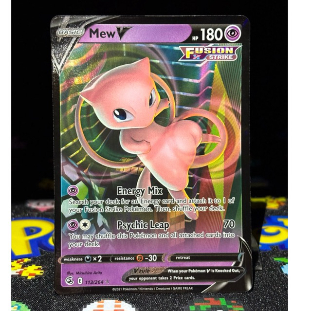 Mew V #113 UR Fusion Strike Kartu Pokemon TCG Bahasa Inggris