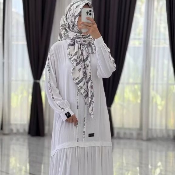 ANJANI STORE BY ANJANI SABILA SET HIJAB PUTIH BEST SELLER ORIGINAL 100% (READY)