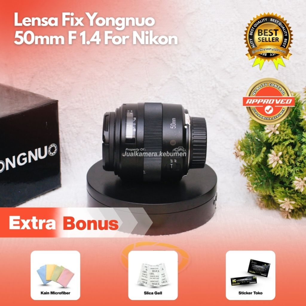 LENSA FIX YONGNUO 50MM F 1.4 NIKON / LENSA FIX YONGNUO 50MM F 1.4 FOR NIKON