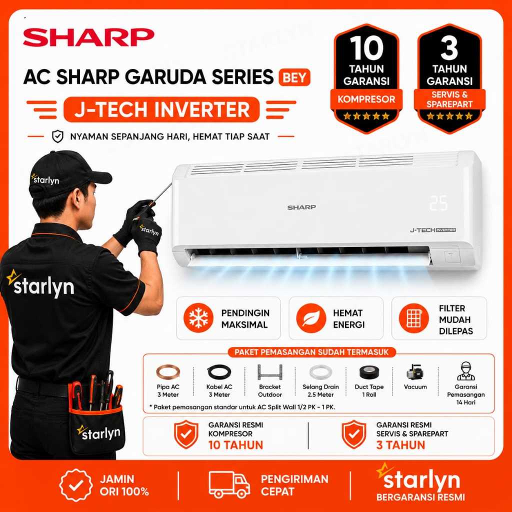 SHARP AC AU/AH X10BEY 1 PK Inverter AU-X10BEY 1 PK