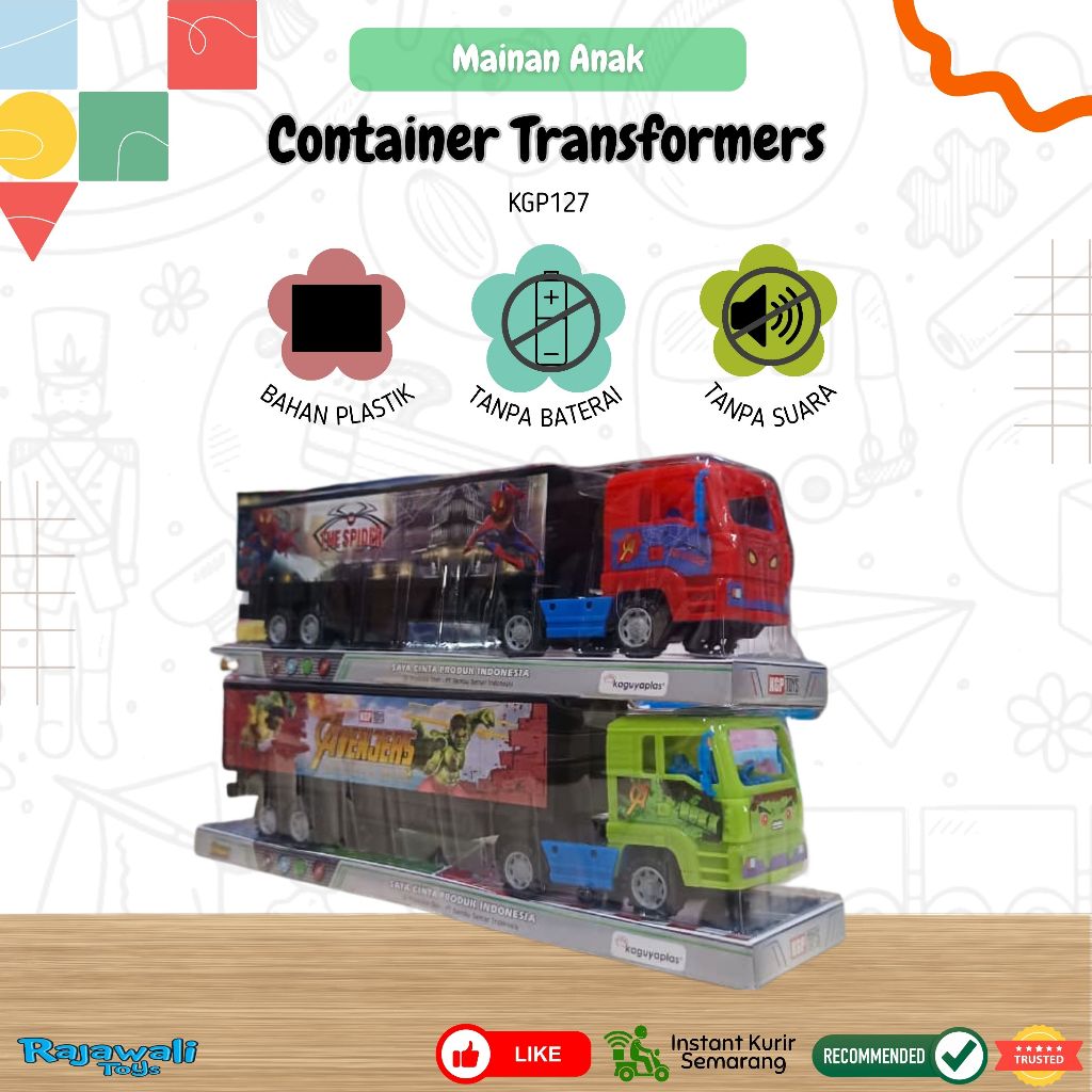 CONTAINER TRANSFORMERS KGP127 / MAINAN ANAK / TOKO MAINAN RAJAWALI GAJAHMADA