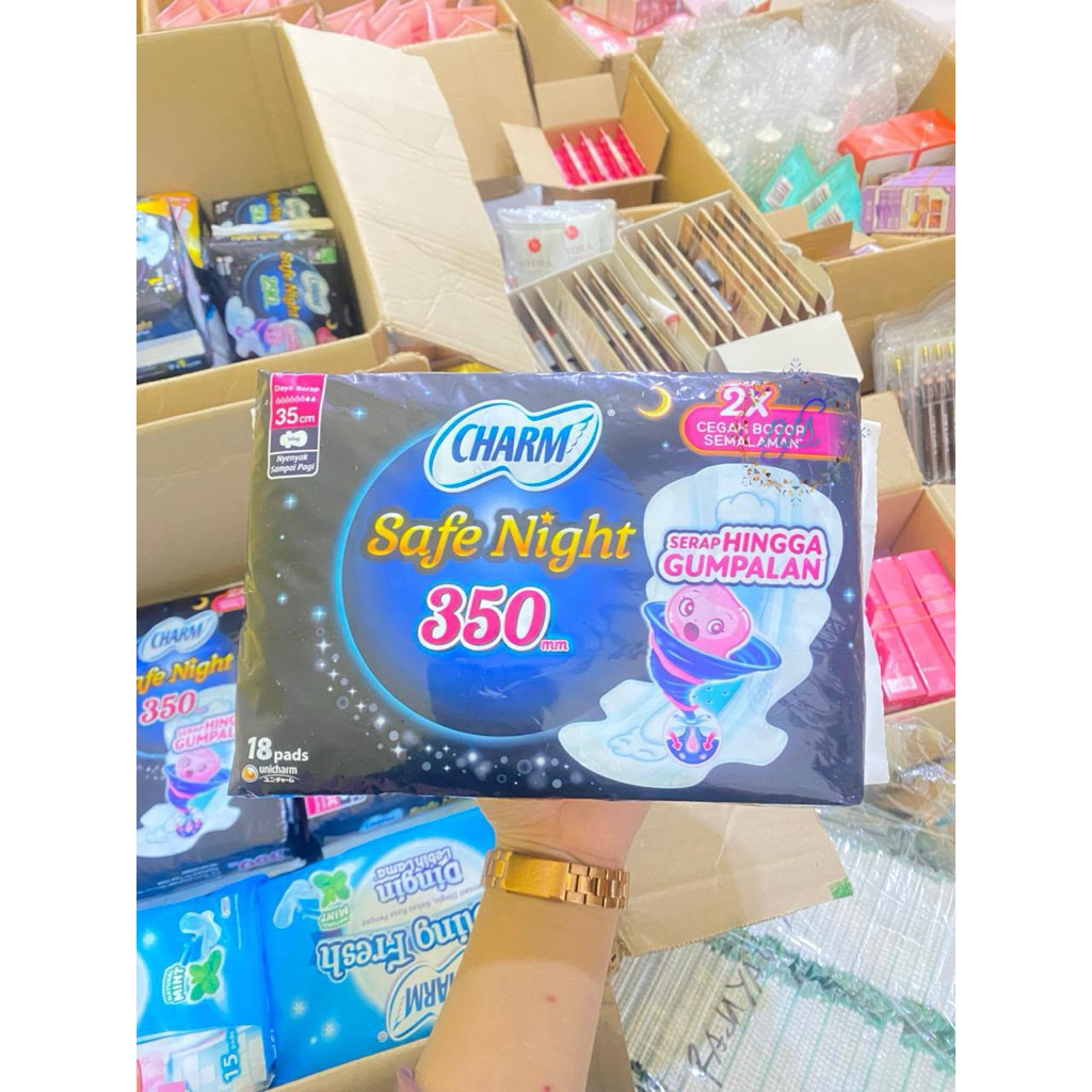 Charm safe night 35cm 18 pads