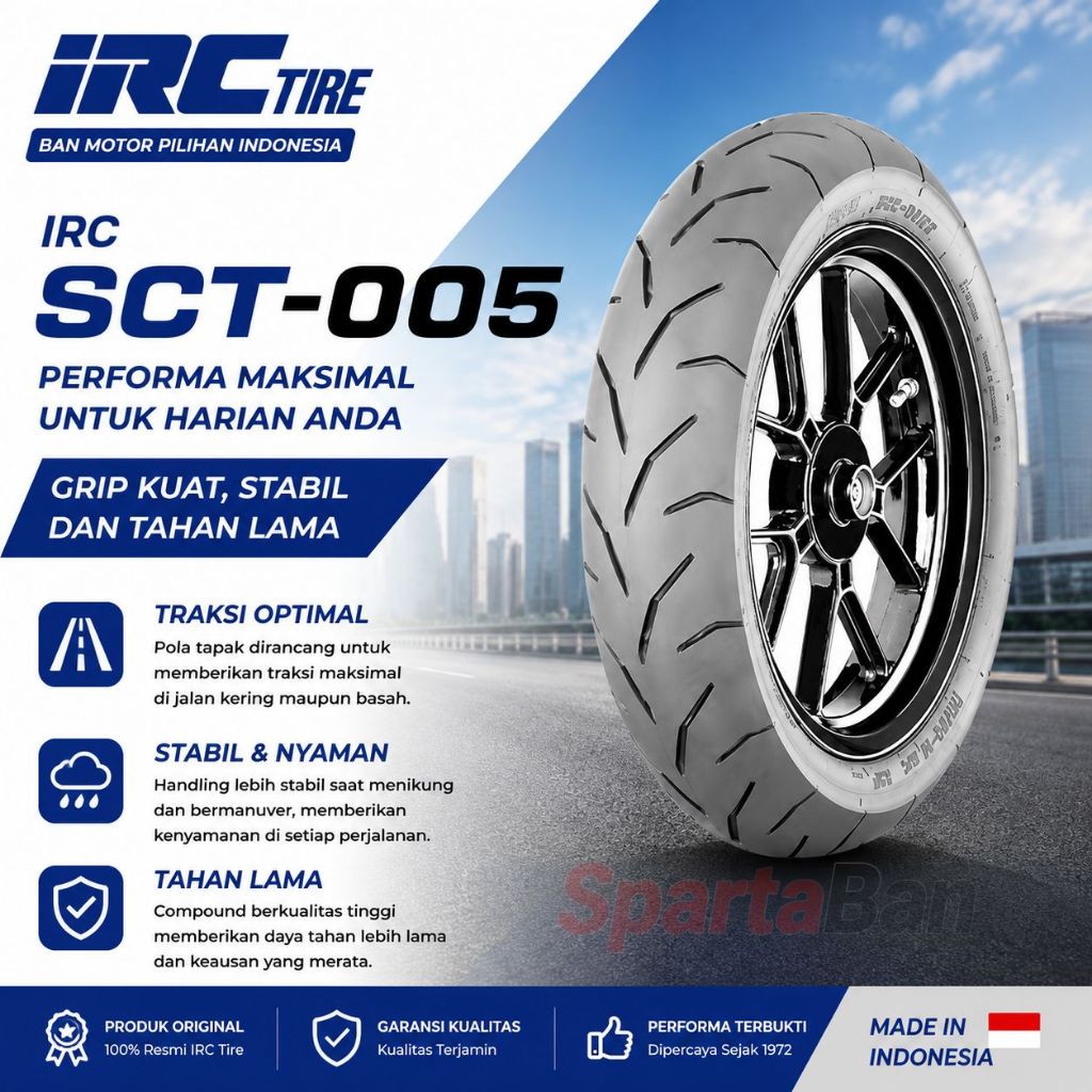 IRC SCT-005 140/70-14 Ban Motor Tubeless Original IRC SCT005 SCT005R SCT-005R 140/70-14