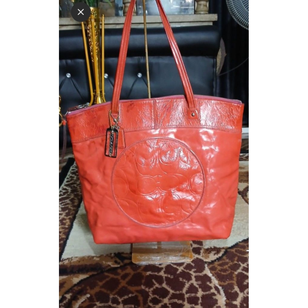 Coach laura coral pink preloved bag