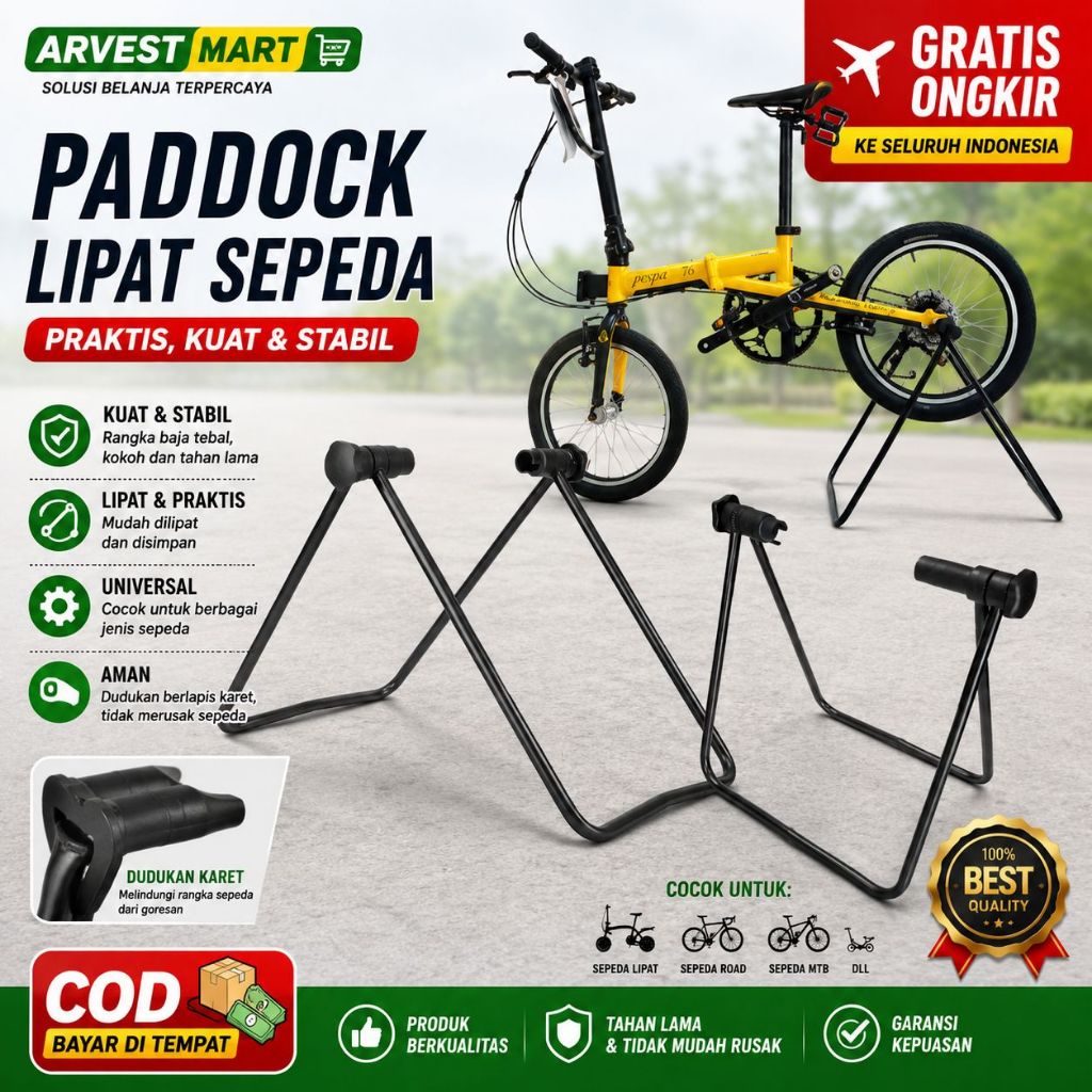 PADDOCK SEPEDA MTB / PEDDOCK SEPEDA LIPAT / PADDOCK SEPEDA UNIVERSAL