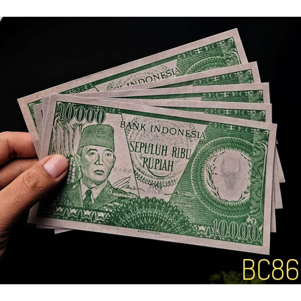 uang 1000 rupiah seri sukarno gulung tahun 1964 penari 1