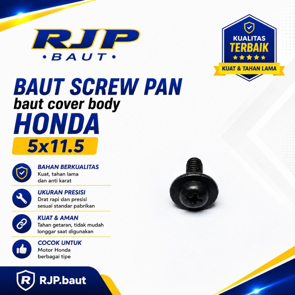 screw pan baut cover body honda 5x 11.5 original