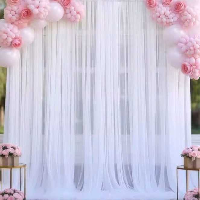 tirai kain tulle tinggi 2 meter backdrop background kain tile