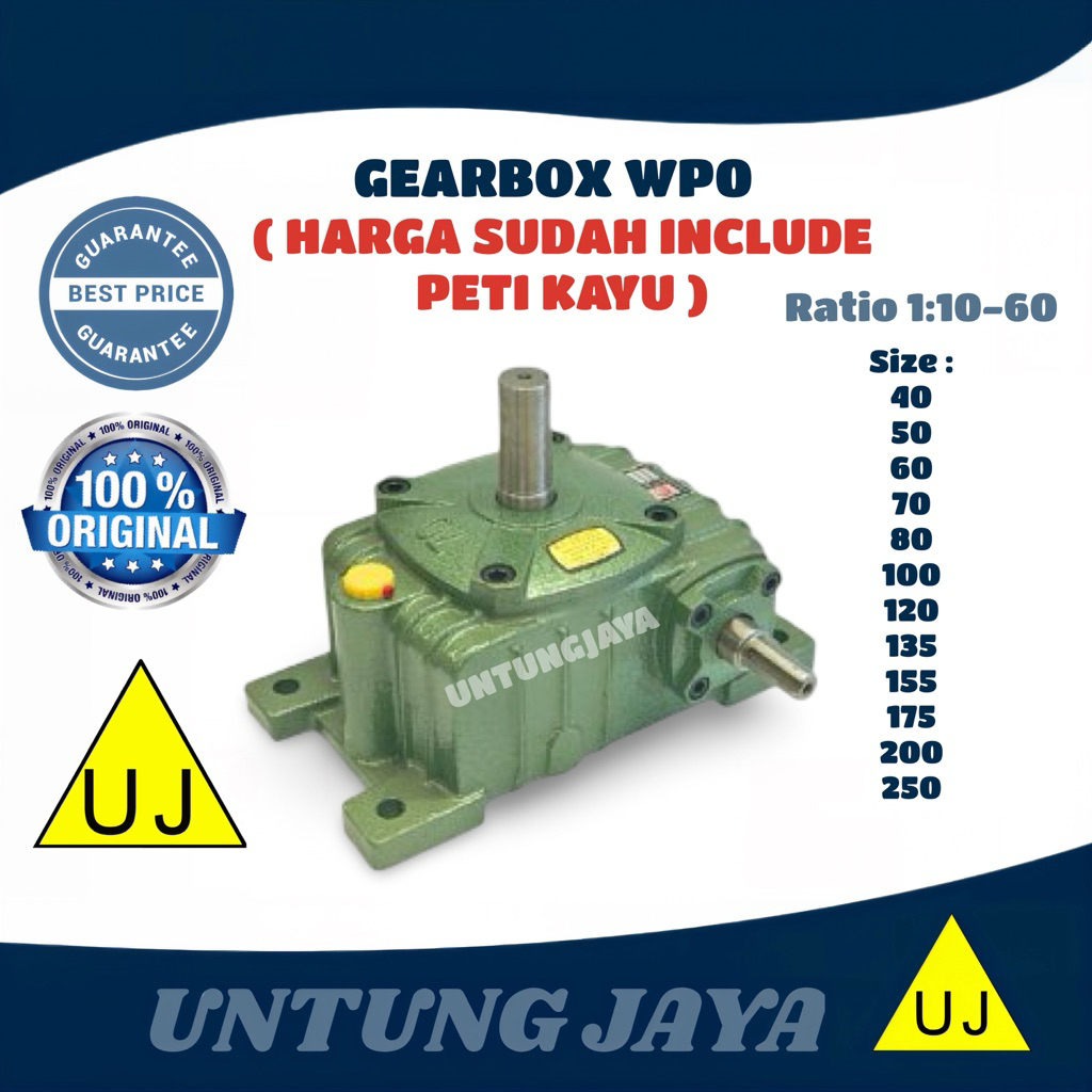 GEAR BOX SPEED REDUCER WPO 135 RATIO 10-60 // GEARBOX WPO 135 RATIO 10-60 // GIRBOK WPO 135 // JUAL 