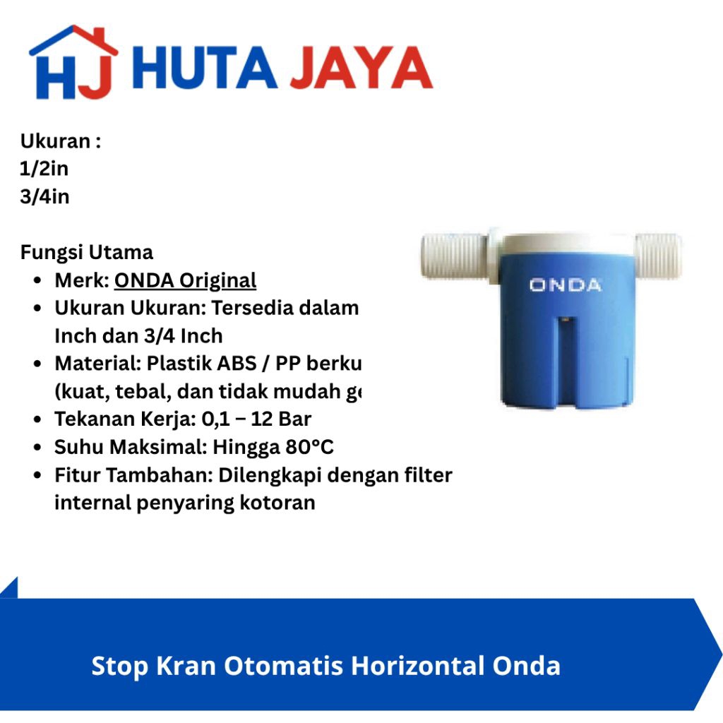 Stop Kran Otomatis Horizontal Onda