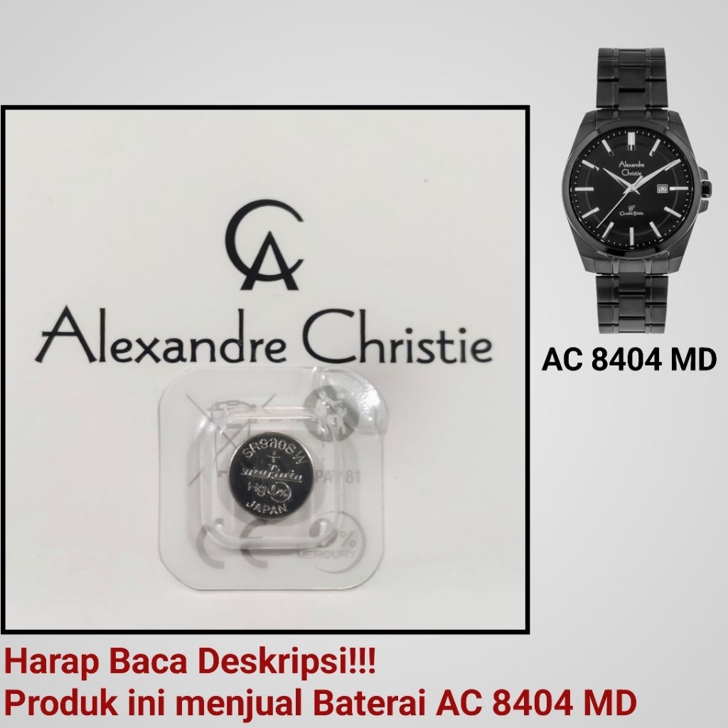 Baterai Jam Tangan Alexandre Christie AC 8404 MD