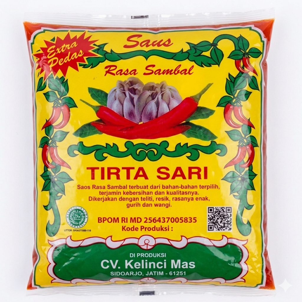 SAOS PEDAS TIRTA SARI/SAOS BAKSO/SAOS MIE AYAM/SAOS CILOK/SAOS SERBAGUNA