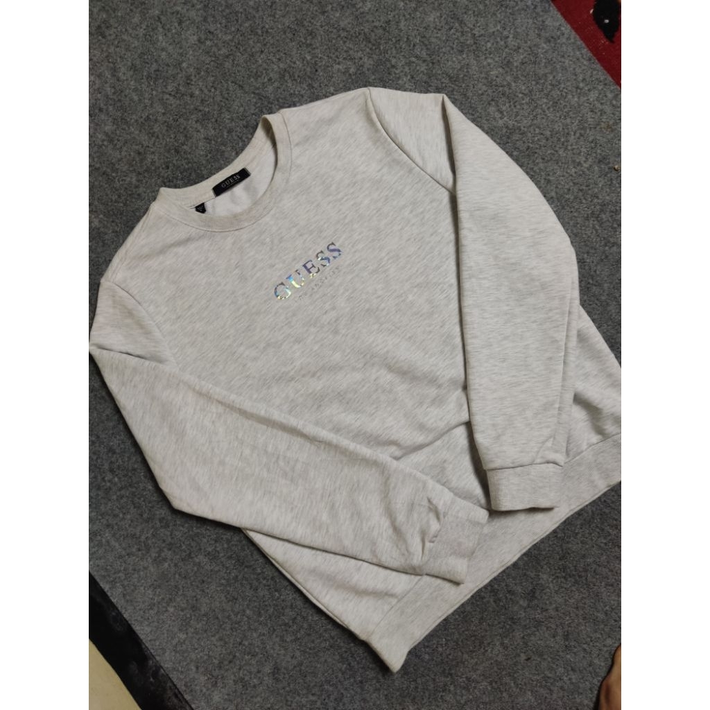 crewneck Guess Holographic rubber second original