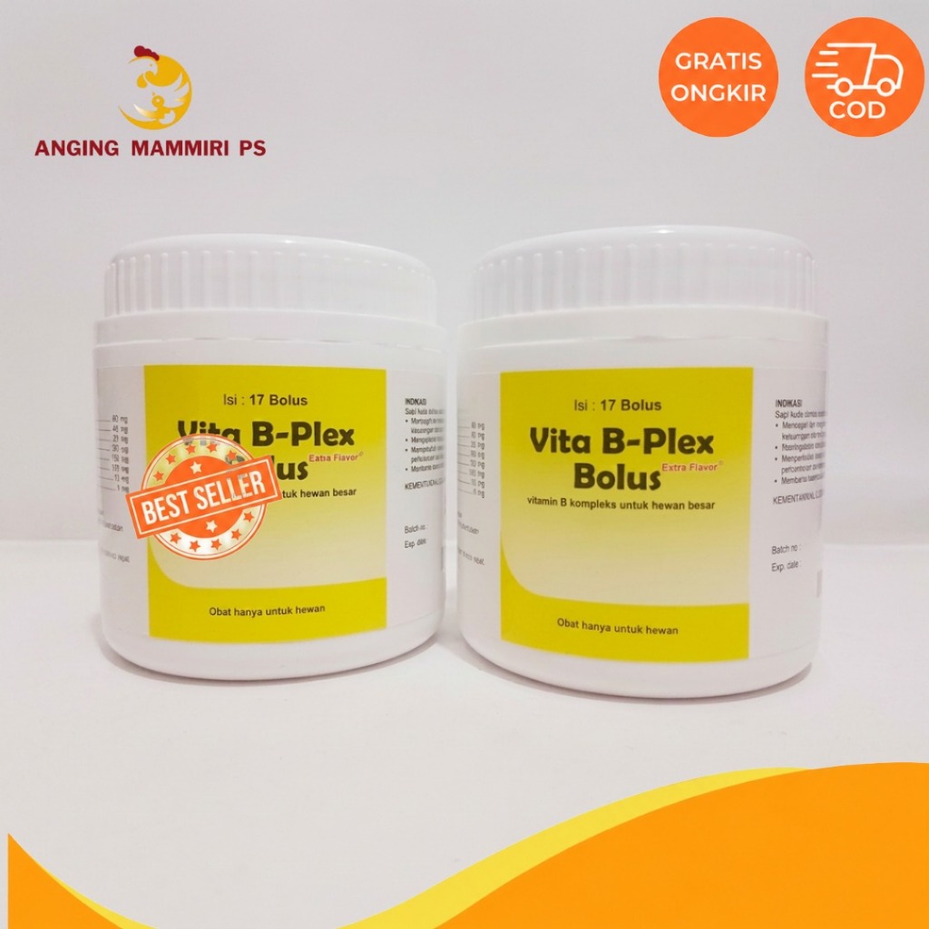 Vita B-Plex Bolus EF 17 BOLUS (Vitamin B kompleks untuk hewan besar)