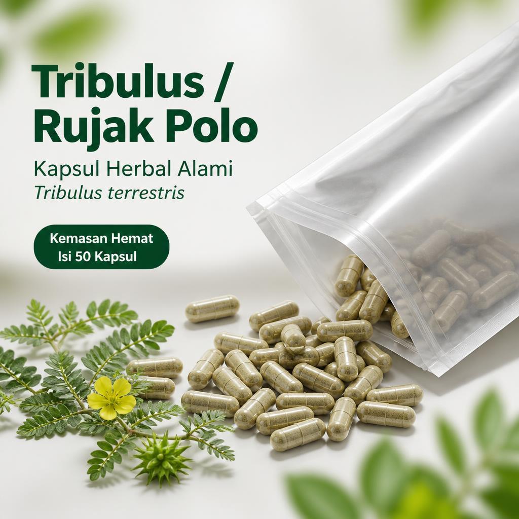 Suplemen Kapsul Tribulus Rujak Polo Murni Pembentuk Massa Otot Kebugaran Daya Tahan Tubuh