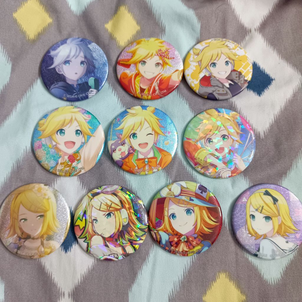 Official Project sekai pjsk prsk Kagamine Rin Kagamine Len badge vocaloid