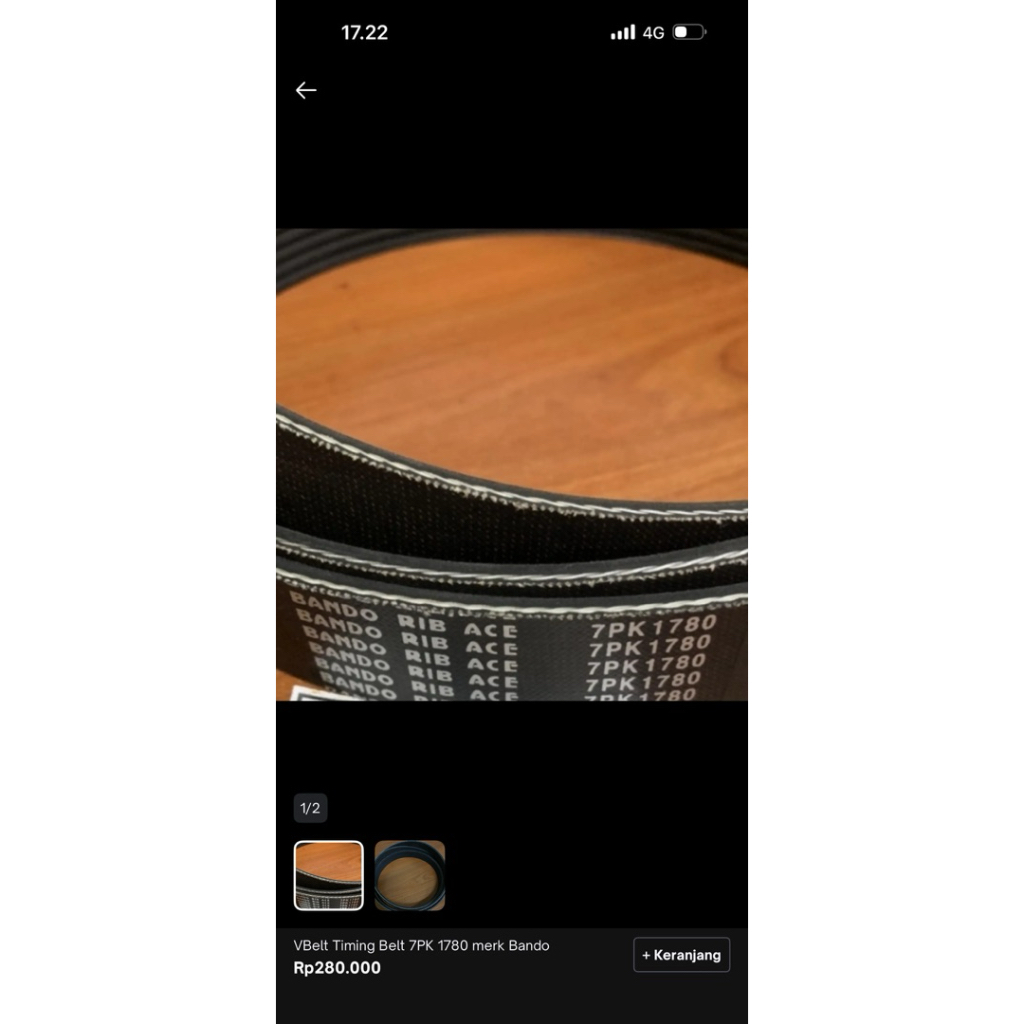 VBelt Timing Belt 7PK 1780 merk bando
