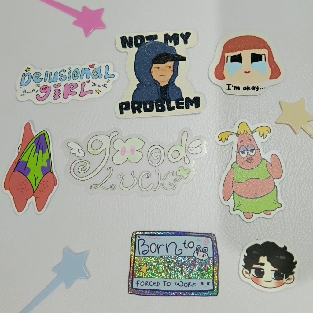 sticker glitter doff sakusa haikyuu patrick quotes johnny nct