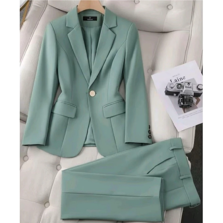 Setelan Blazer Wanita Formal - Model Slimfit, Full Furing, dan Padded Bahu Setelan Jas Blazer Wanita