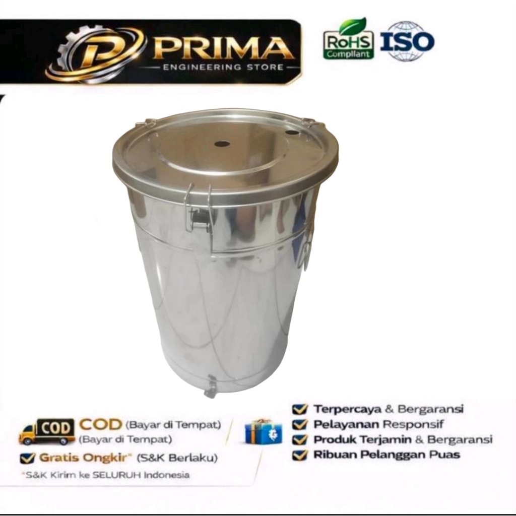 hopper/Tangki Mesin Powder Coating 45 Liter Stainless stell