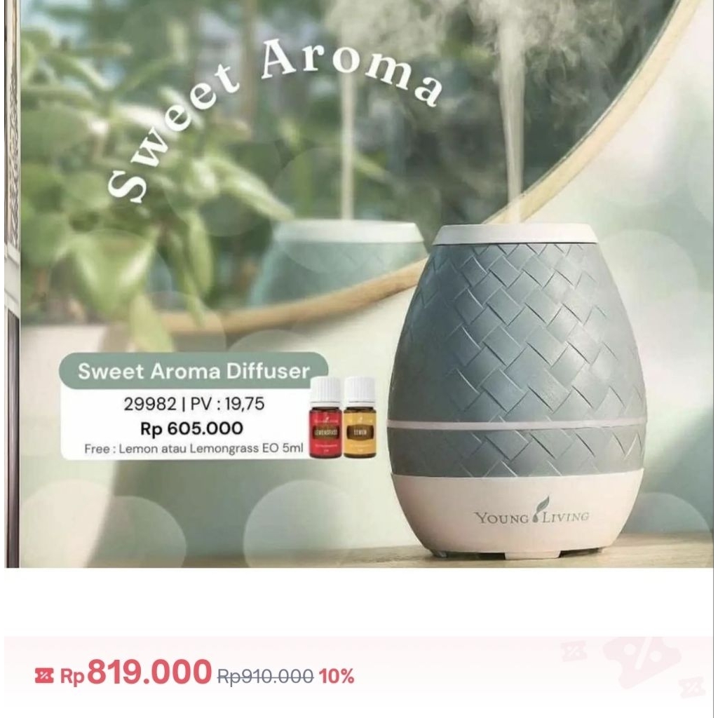 Young Living Sweet Aroma Diffuser Original Anti Virus CoronaCovid19 Humidifier Aromatherapy