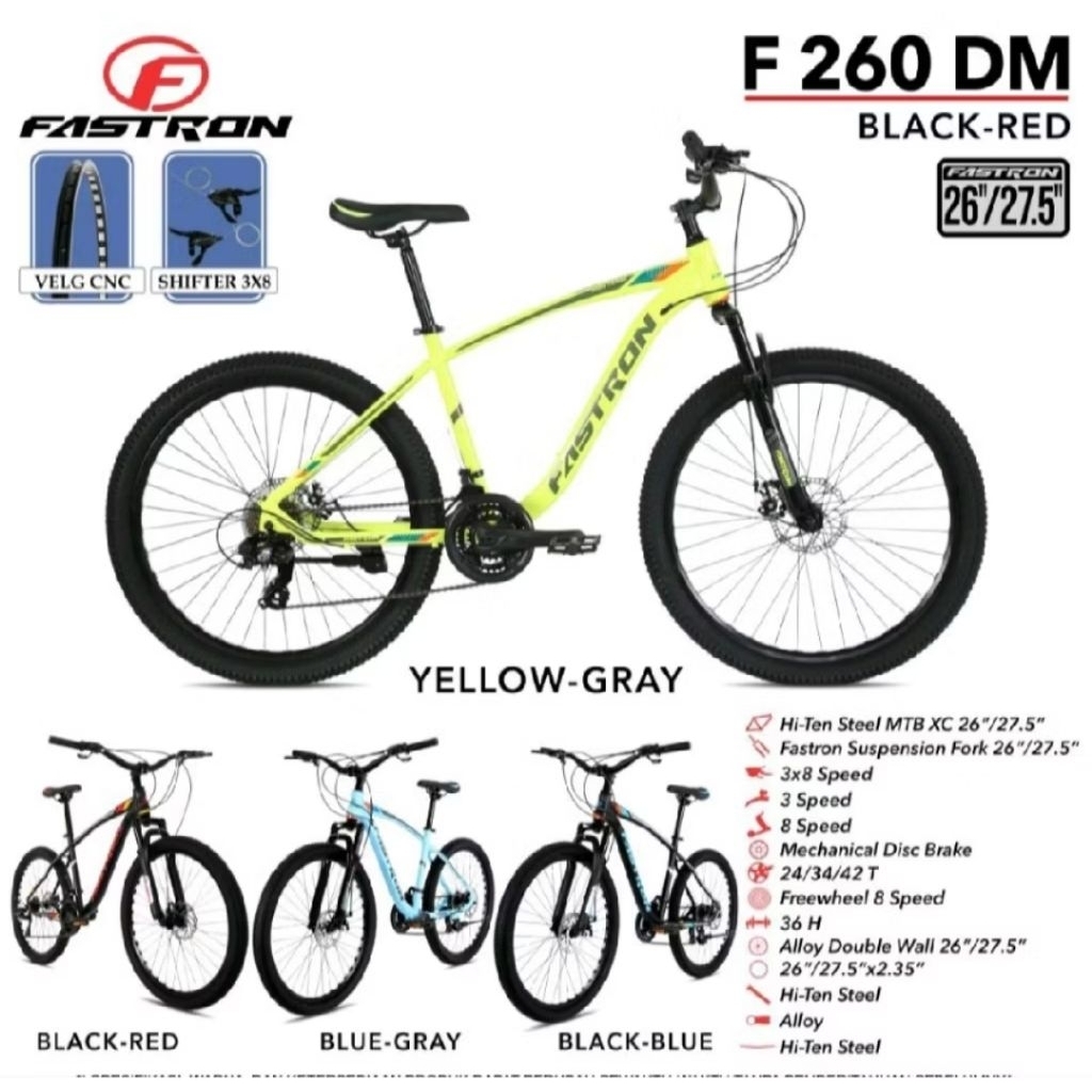 Sepeda Dewasa MTB 26 inch Fastron F260 DAL 260 MX 260 MK Phoenix Cakram Disc Brake