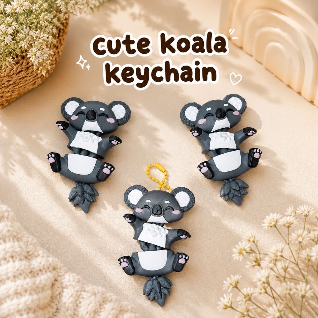 Cute Koala Keychain Gantungan Lucu