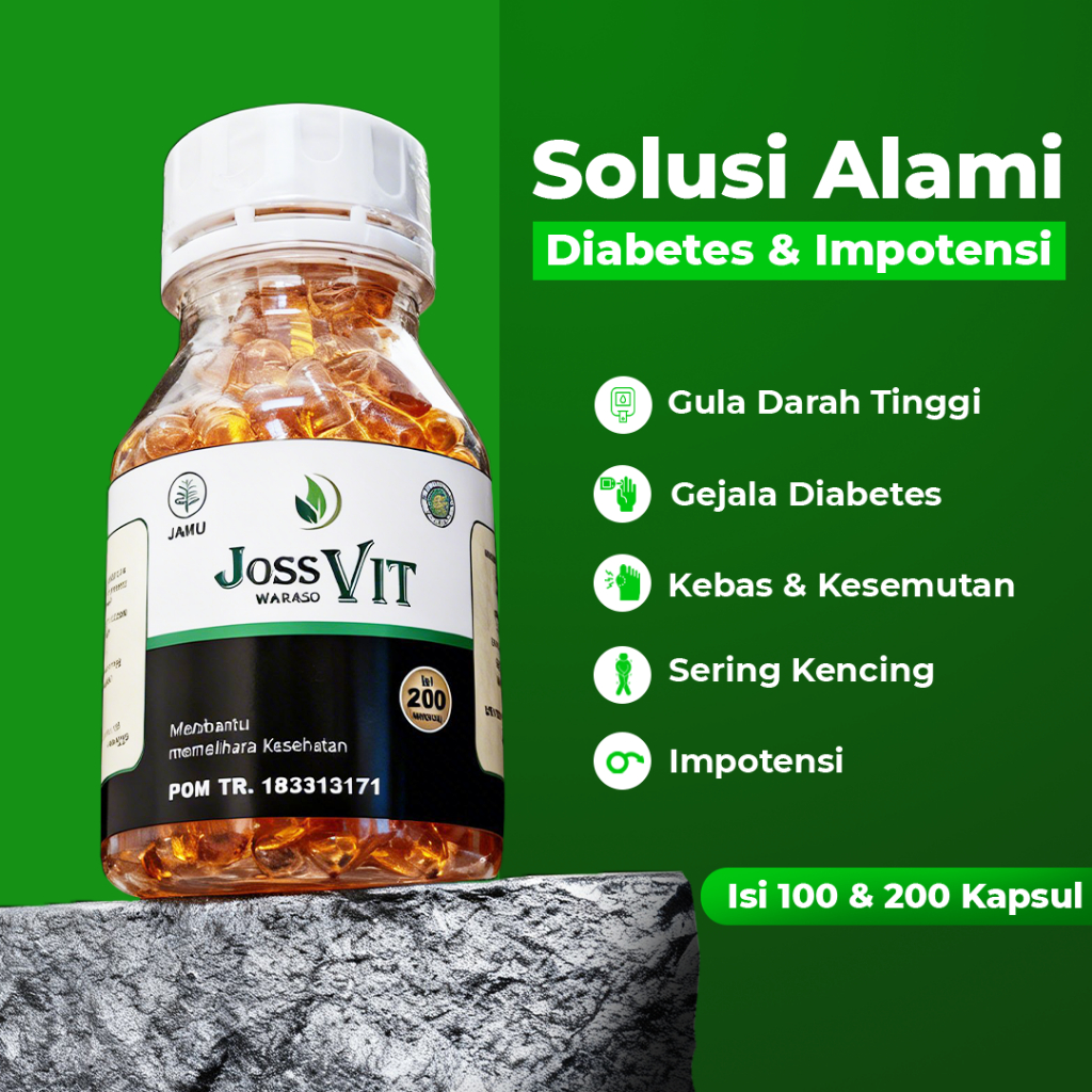 JossVIT - Obat Herbal Original Diabetes Kolestrol Tinggi Asam Urat - Bebas Efek Samping