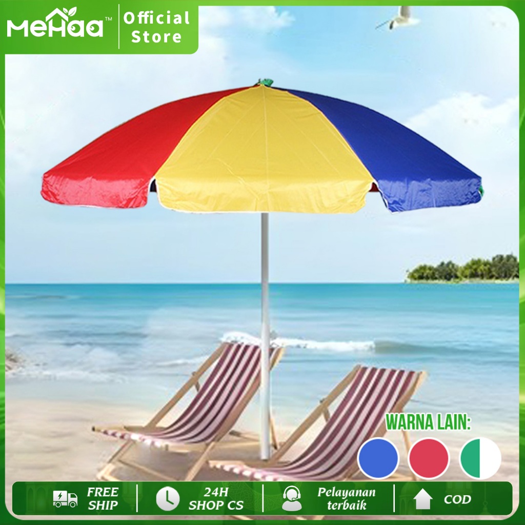 Mehaa Payung Tenda Payung Pantai 180cm Cafe Bazaar Parasol Diameter Payung Untuk Event