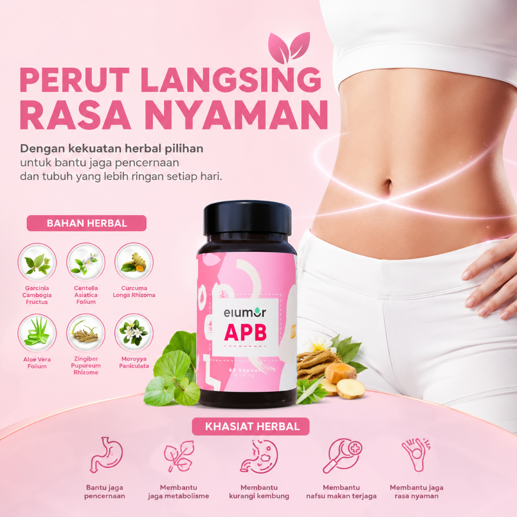 AMPUH  Elumor APB Isi 60 Kapsul Original Bpom | Suplemen Diet Herbal Alami
