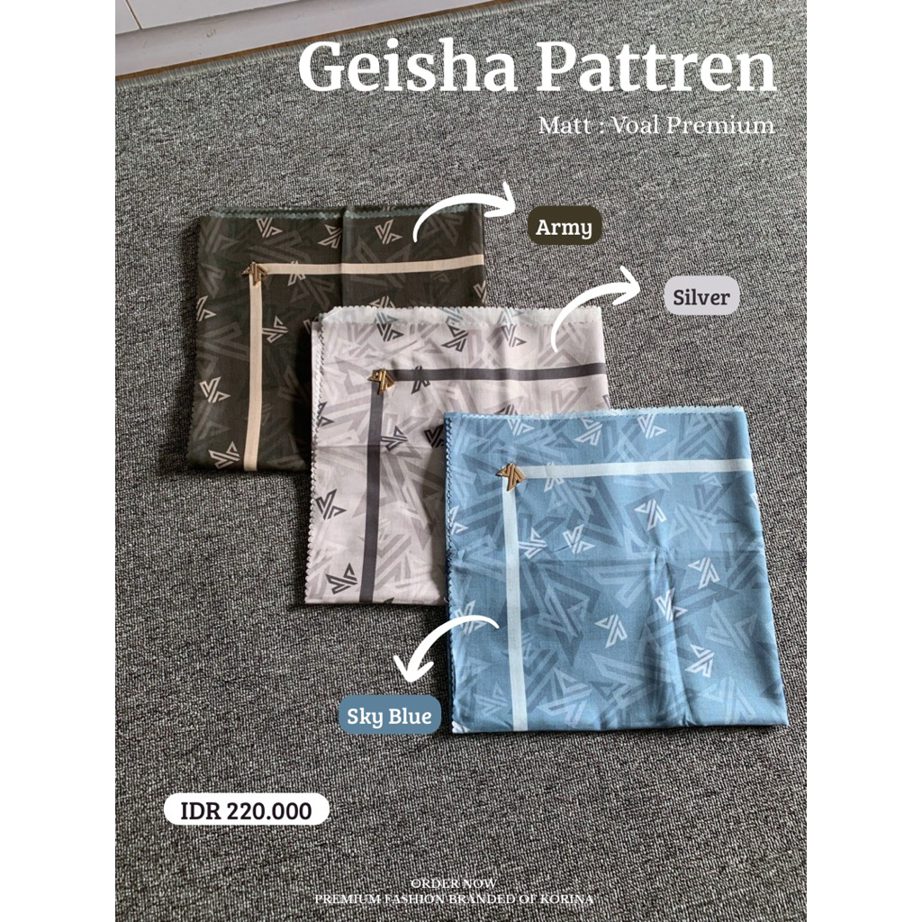 Geisha Pattren Scarf By Korina Series // Scarf // Korina Series
