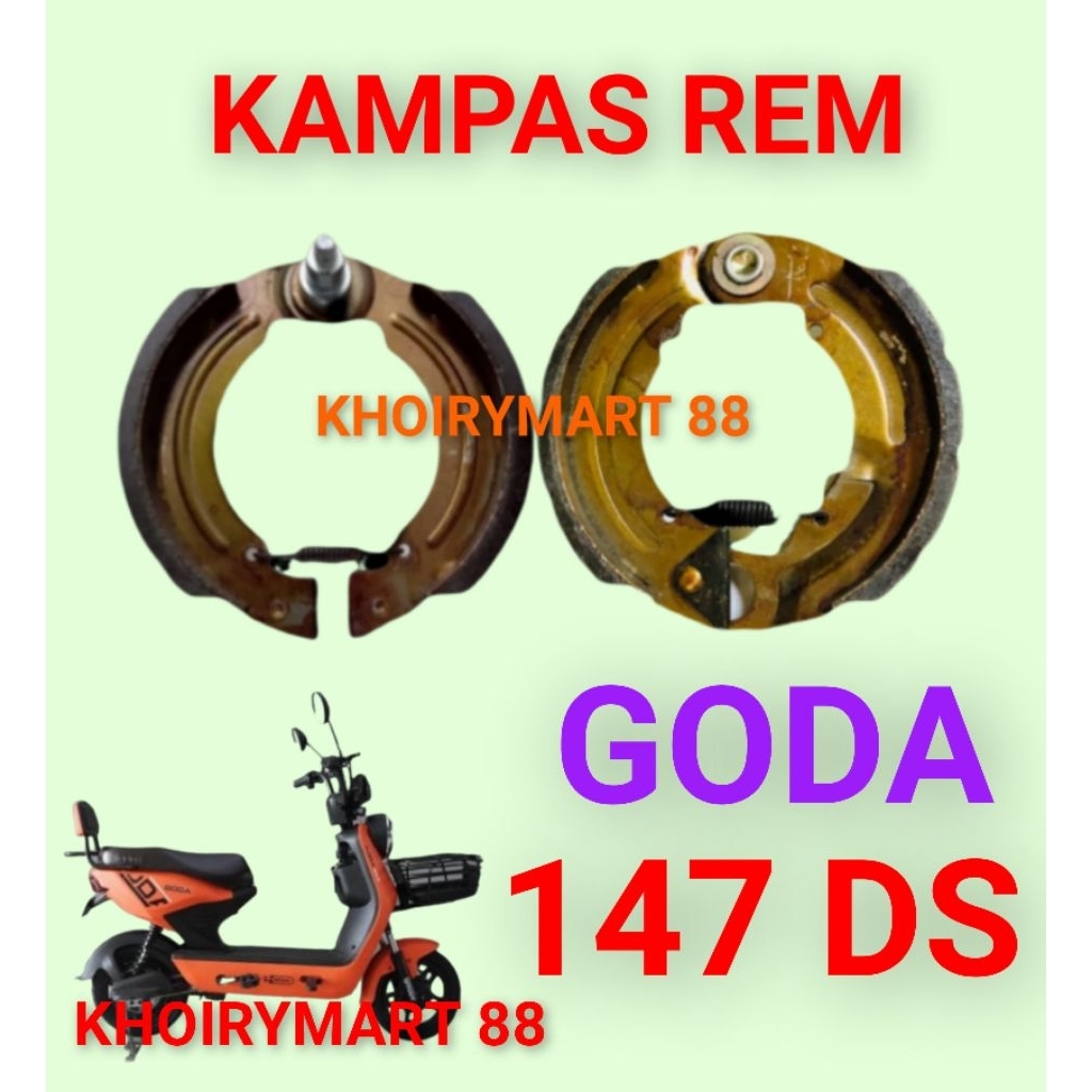 kampas rem goda 147 da kampas rem sepeda listrik goda 147 da