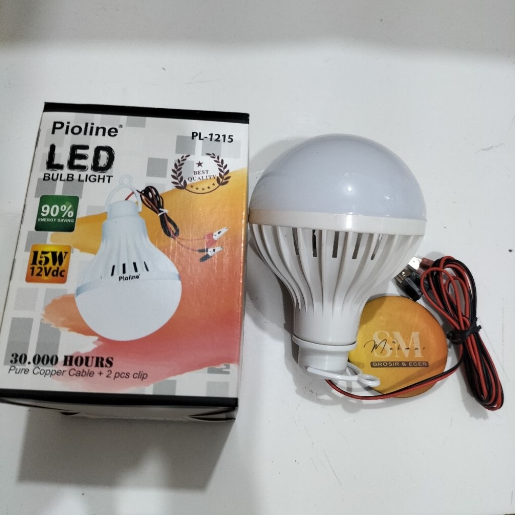 Lampu AKI PIOLINE 15 watt Cahaya Putih