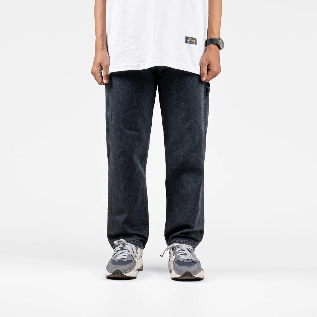 House of Smith BJM Celana Denim Pria - Smith Carpenter Pants Dark Grey #5 - Denim Long Pants