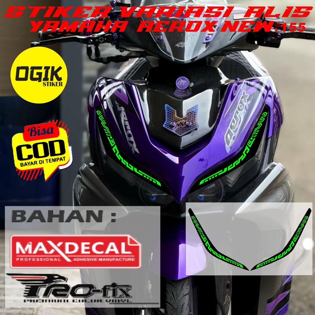 Stiker Lampu Alis Variasi AEROX NEW 155